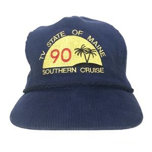 Vintage corduroy SnapBack Hat TV State Of Maine
